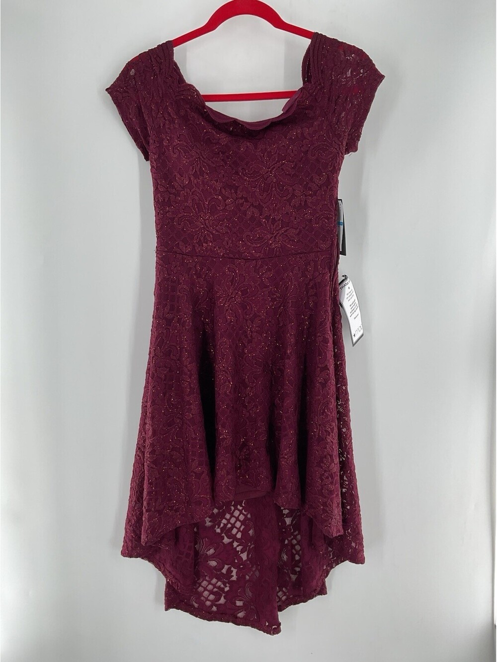 Macy’s City Street Women’s Juniors Size 9 Sparkly Burgundy Dress Formal 139